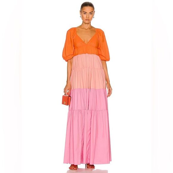 Staud x Revolve Meadow Maxi Tiered Dress, NWT, Size M - Picture 2 of 16
